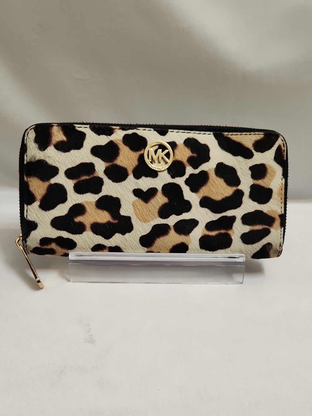 Michael Kors Leopard Print Zip-Around Continental Wallet